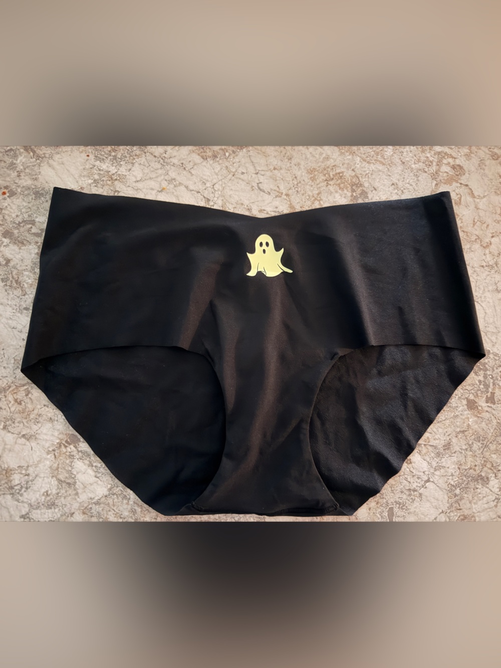 VS PINK Halloween Panty Ghost Glow in the Dark Hipster Large NWT